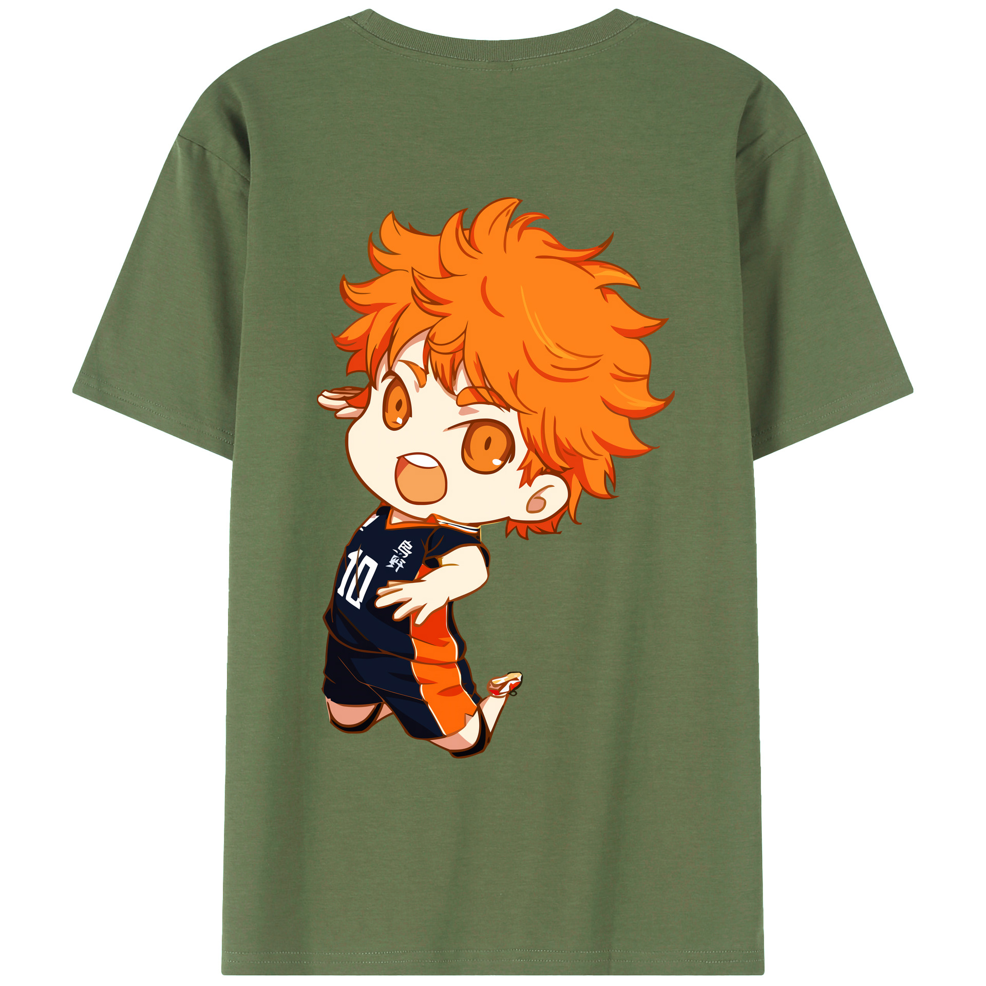 （画像用） ハイキュー!! Haikyu!! 綿100％ メンズ半袖Tシャツ（バックプリント） 通気性
